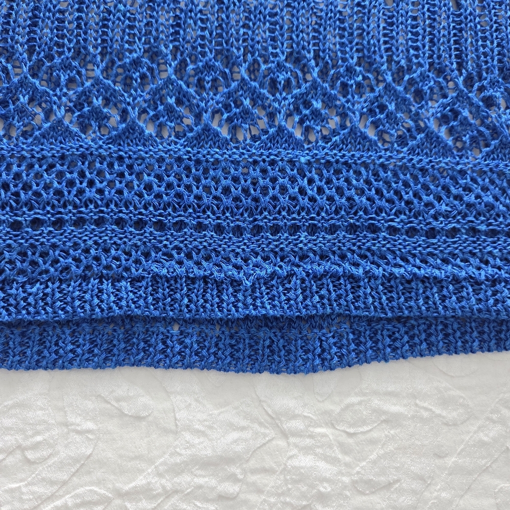 Ralph Lauren Beautiful Royal Blue Slip Dress With Long Knit Overlay, Size Small - Picture 13 of 16